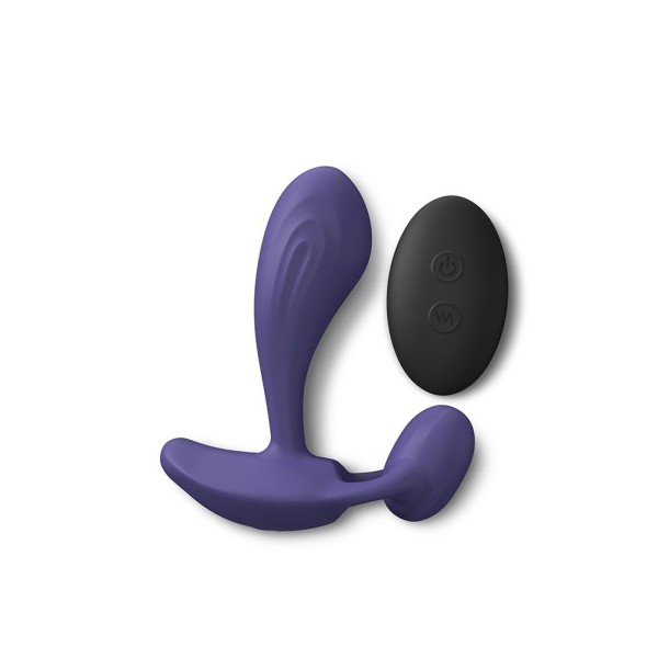 Темно-синий вибромассажер Witty P G Vibrator with Remote Control