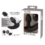 Черный вибростимулятор простаты Butt Plug с функцией расширения - 10,7 см.