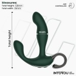 Зеленый вибромассажёр простаты Greeny - 12,8 см.