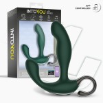 Зеленый вибромассажёр простаты Greeny - 12,8 см.