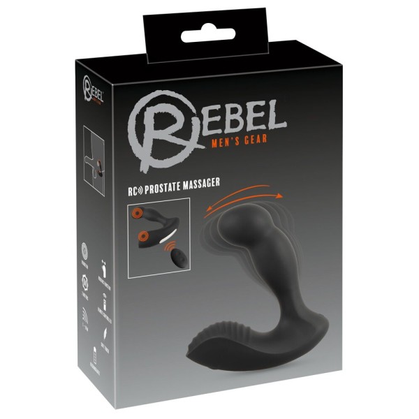 Черный вибростимулятор простаты RC Prostate Massager - 13,1 см. Черный вибростимулятор простаты RC Prostate Massager - 13,1 см.