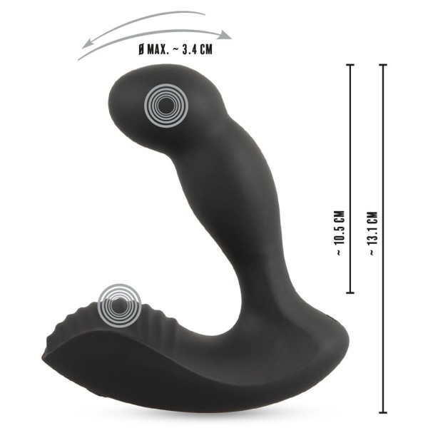 Черный вибростимулятор простаты RC Prostate Massager - 13,1 см. Черный вибростимулятор простаты RC Prostate Massager - 13,1 см.