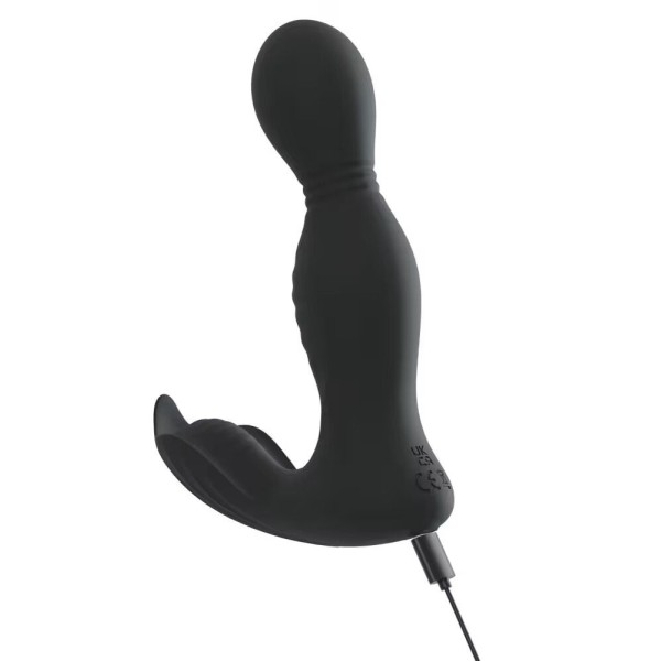 Черная анальная пробка с вибрацией, вращением и пультом ДУ RC Butt Plug with 2 Functions Черная анальная пробка с вибрацией, вращением и пультом ДУ RC Butt Plug with 2 Functions