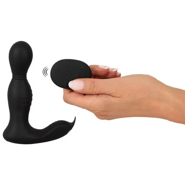 Черная анальная пробка с вибрацией, вращением и пультом ДУ RC Butt Plug with 2 Functions Черная анальная пробка с вибрацией, вращением и пультом ДУ RC Butt Plug with 2 Functions