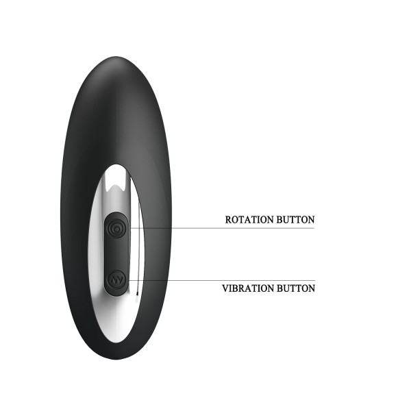 Черный стимулятор простаты с функцией римминга - 15,9 см. Черный стимулятор простаты с функцией римминга - 15,9 см.