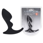 Черная анальная пробка для массажа простаты Double Ripple Silicone Prostate Massager Черная анальная пробка для массажа простаты Double Ripple Silicone Prostate Massager