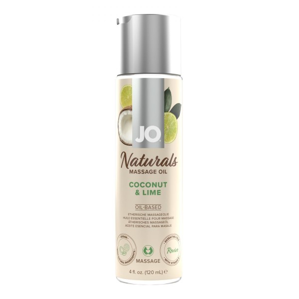 Массажное масло с ароматом кокоса и лайма JO Naturals Coconut Lime - 120 мл.