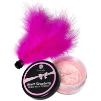 Съедобная пудра с ароматом клубники и кисточкой для нанесения - 20 гр. Съедобная пудра с ароматом клубники и кисточкой для нанесения - 20 гр.