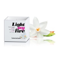 Массажная свеча Light My Fire с ароматом белого мускуса - 80 мл. Массажная свеча Light My Fire с ароматом белого мускуса - 80 мл.