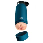 Мастурбатор-вагина в синей колбе F*ck Flask