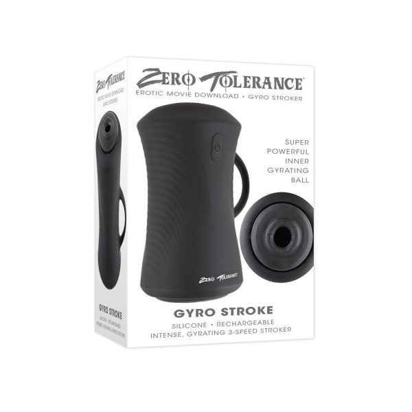 Черный вибромастурбатор с гироскопом Gyro Stroke