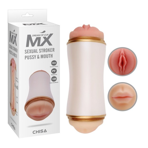 Двусторонний мастурбатор Sexual Stroker Pussy Mouth - вагина и ротик