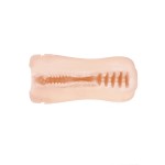 Телесный мастурбатор-вагина в колбе из пластика Телесный мастурбатор-вагина в колбе из пластика