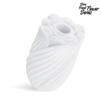 Белый нереалистичный мастурбатор в форме бутона цветка Chloris Белый нереалистичный мастурбатор в форме бутона цветка Chloris