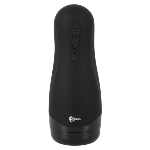 Черный вибромастурбатор с подогревом Masturbator with 3 Functions