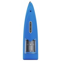 Синий мастурбатор с ротацией и аудиосопровождением