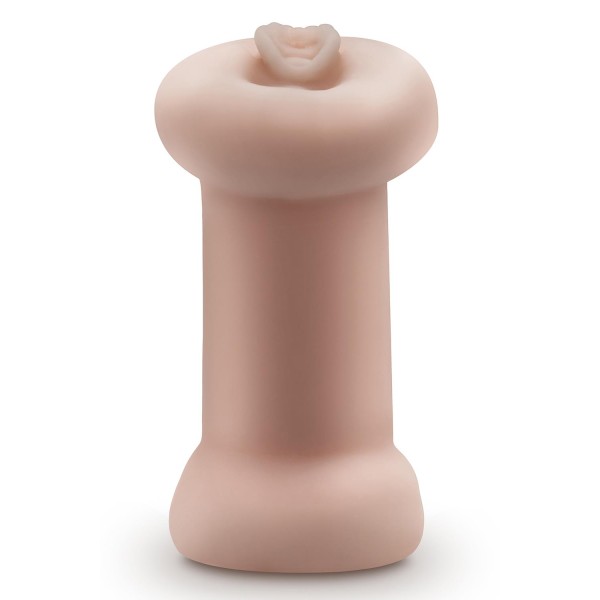 Телесный люминесцентный двусторонний мастурбатор Tasha