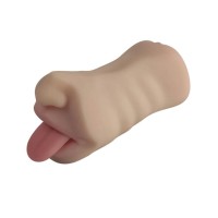 Телесный двусторонний мастурбатор - вагина и рот