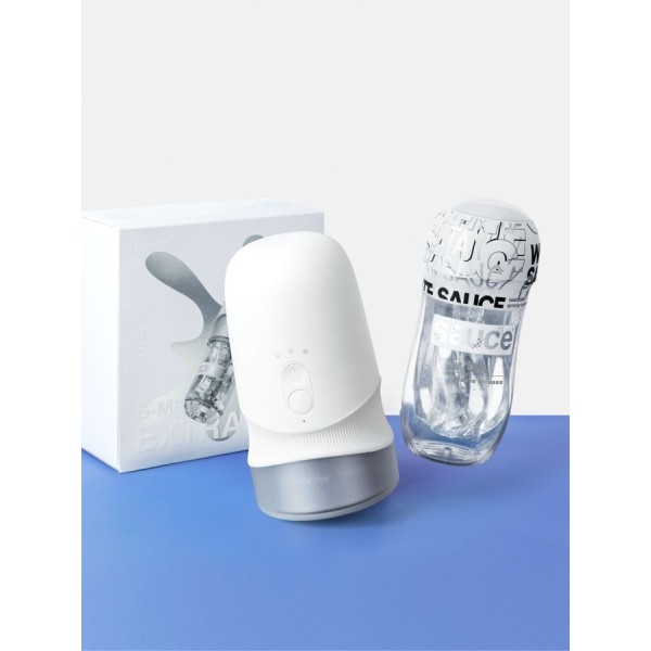 Белый автоматический мастурбатор Extra Sauce