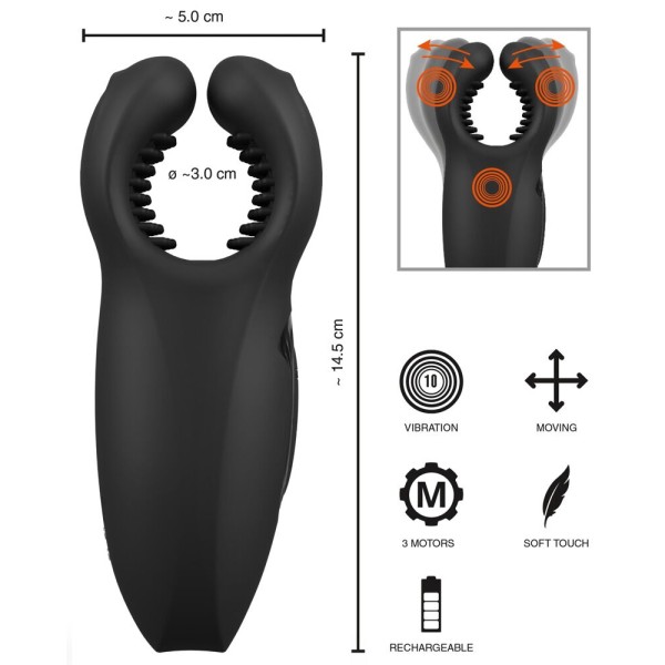 Мужской вибратор-стимулятор Man Wand with Vibration and Moving Wings Мужской вибратор-стимулятор Man Wand with Vibration and Moving Wings