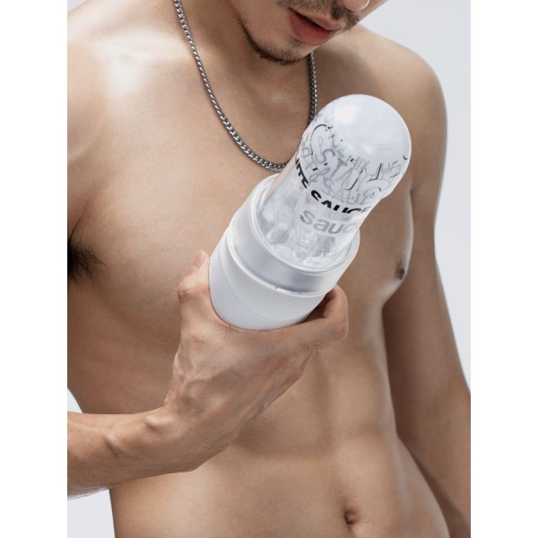 Белый автоматический мастурбатор Extra Sauce