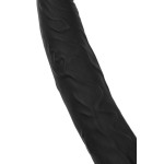 Черная насадка на пенис для двойного проникновения Black Red - 16,5 см.