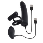 Черная вибронасадка для двойного проникновения Full Swing Черная вибронасадка для двойного проникновения Full Swing