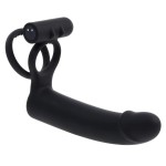 Черная вибронасадка для двойного проникновения Full Swing Черная вибронасадка для двойного проникновения Full Swing