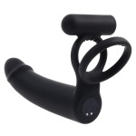 Черная вибронасадка для двойного проникновения Full Swing Черная вибронасадка для двойного проникновения Full Swing