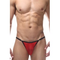 Красные сексуальные трусы-слипы с контрастным кантом