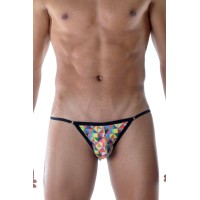 Яркие мужские трусы-танга с геометрическим принтом Яркие мужские трусы-танга с геометрическим принтом