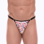 Мужские трусы-тонги с принтом в виде разноцветных ракушек