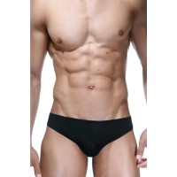 Мужские черные слипы с белым кружевом сзади Мужские черные слипы с белым кружевом сзади