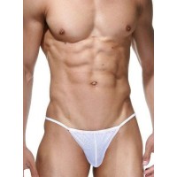 Мужские трусы-стринги с легкой рюшевой отделкой Мужские трусы-стринги с легкой рюшевой отделкой