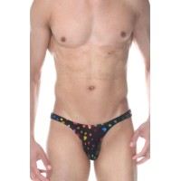 Сексуальные мужские трусы-слипы с разноцветными сердечками Сексуальные мужские трусы-слипы с разноцветными сердечками