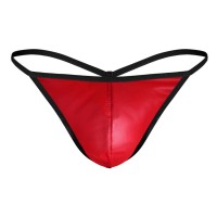 Красные трусы-стринги с черной окантовкой Красные трусы-стринги с черной окантовкой