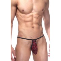 Мужские трусы-стринги с принтом леопарда Мужские трусы-стринги с принтом леопарда