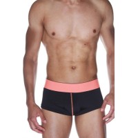 Черные трусы-хипсы на персиковом поясе Черные трусы-хипсы на персиковом поясе