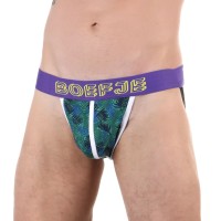 Изумрудные мужские трусы-джоки с растительным принтом Изумрудные мужские трусы-джоки с растительным принтом