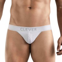 Белые перфорированные трусы-джоки Clever Ambar Jockstrap