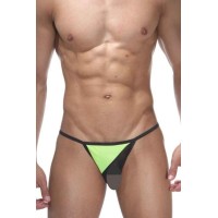 Мужские открытые трусы-стринги с контрастным треугольником