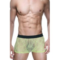 Черно-лаймовые трусы-боксеры из кружева Черно-лаймовые трусы-боксеры из кружева