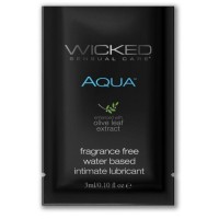 Легкий лубрикант на водной основе с алое Wicked Aqua - 3 мл. Легкий лубрикант на водной основе с алое Wicked Aqua - 3 мл.
