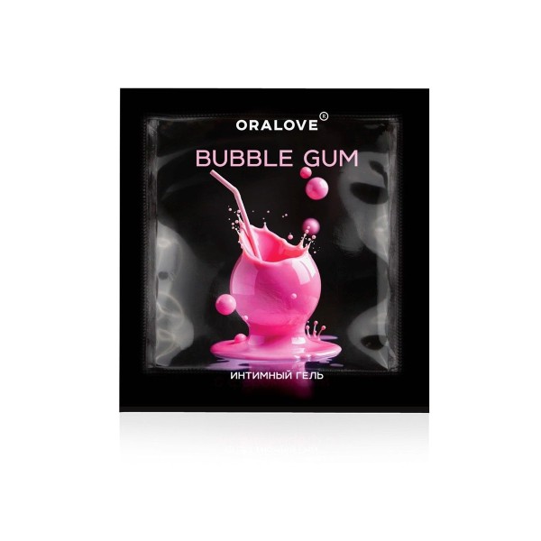 Саше съедобной оральной смазки OraLove с ароматом бабл-гам - 3 гр.