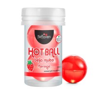 Лубрикант на масляной основе Hot Ball Beija Muito с ароматом клубники (2 шарика по 3 гр.) Лубрикант на масляной основе Hot Ball Beija Muito с ароматом клубники (2 шарика по 3 гр.)