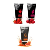 Набор из 3 съедобных лубрикантов JUJU (клубника, малина, грейпфрут) Набор из 3 съедобных лубрикантов JUJU (клубника, малина, грейпфрут)