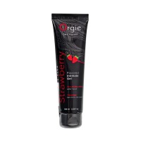 Интимный гель на водной основе Lube Tube Strawberry с клубничным вкусом - 100 мл.
