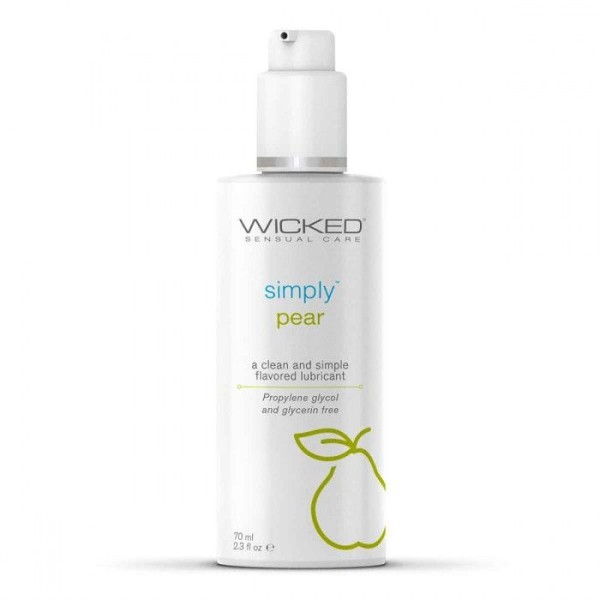 Гель-лубрикант на водной основе с ароматом груши Wicked Simply Pear - 70 мл.