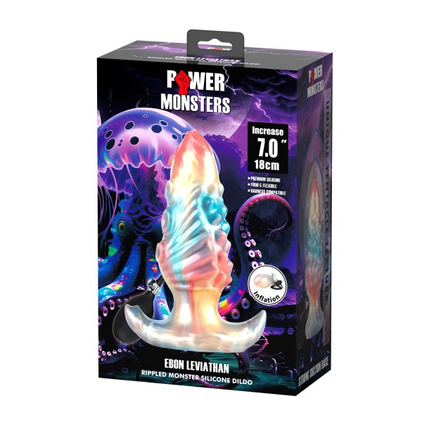 Анальная пробка с функцией расширения Ebon Leviathan - 17,5 см.