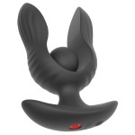 Черная расширяющаяся анальная пробка с вибрацией RC Inflatable Expander Plug with Vibration